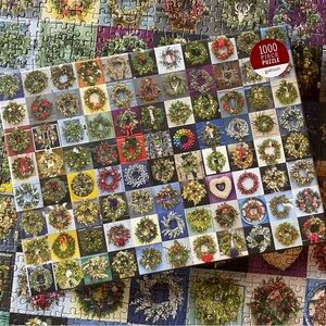 Galison Handmade Wreaths 1000 piece Puzzle 2/$12